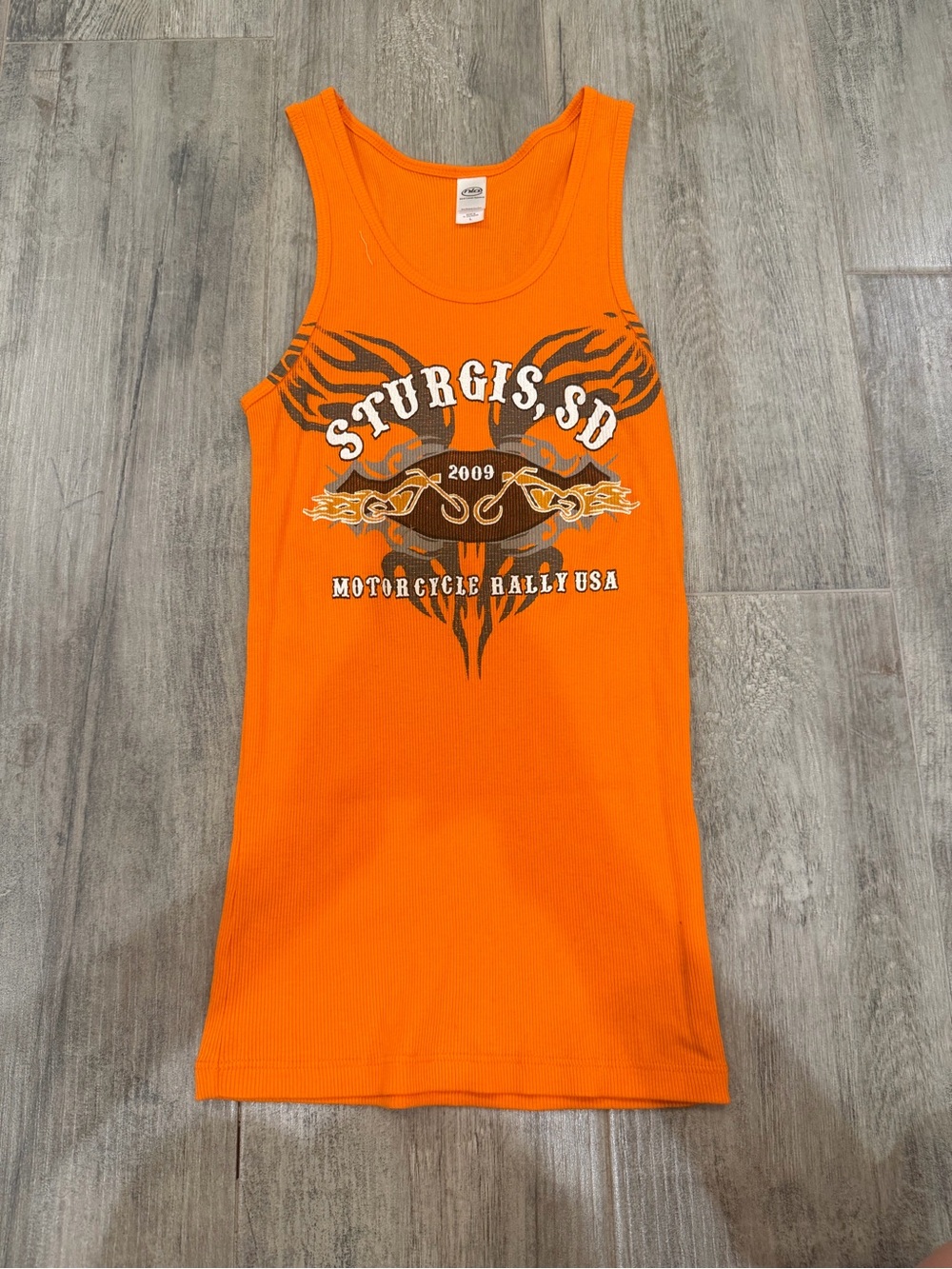 Next Level Apparel Bright Orange Ribbed Tank Top